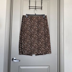Leopard pencil skirt